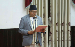 Speaker Ghimire takes oath